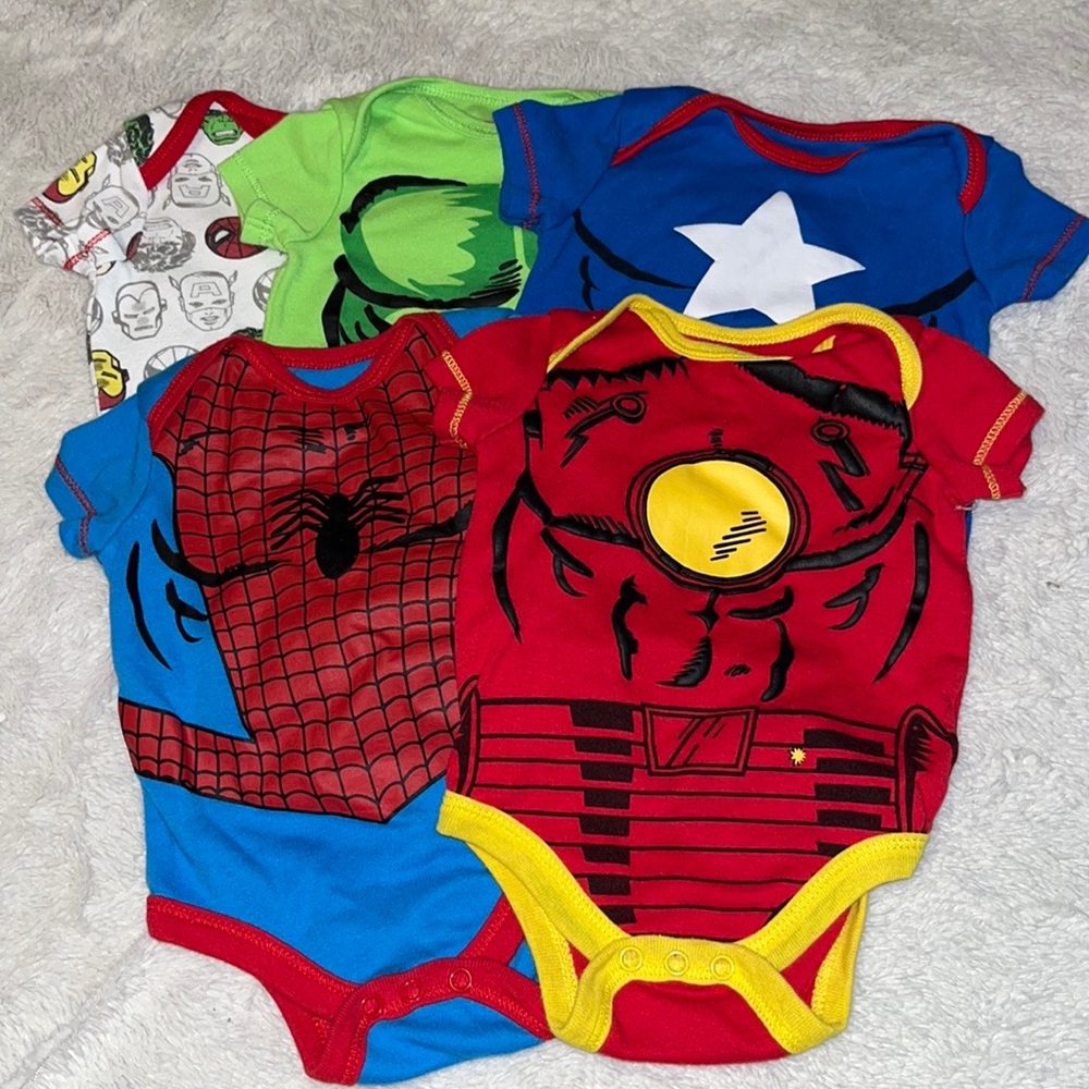 Marvel 0/3 month bodysuit bundle